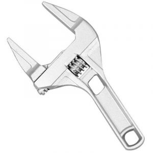 Cl&eacute; &agrave; molette grande ouverture cl&eacute; de salle de bain Large m&acirc;choire 16-68mm en alliage d'aluminium cl&eacute; &agrave; molette poign&eacute;e outil &agrave; main de plombier