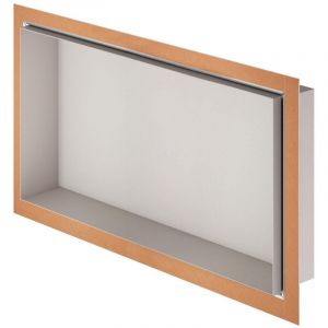 Niche sans carrelage aluminium 30x60 cm design-niche Schluter tsbg - Alu stuctur&eacute;e gris beige