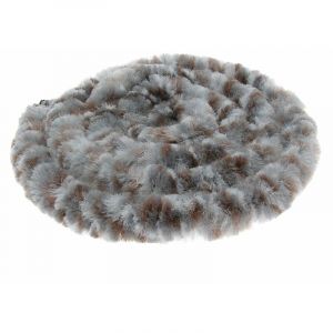 Rideau chenille pour porte camping-car INCASA Coloris - Marron. blanc et gris, Dimension (cm) - 56 x 185