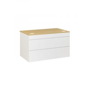 Banque d'accueil basse droite l 120 x h 74 cm - Sunday - chêne clair