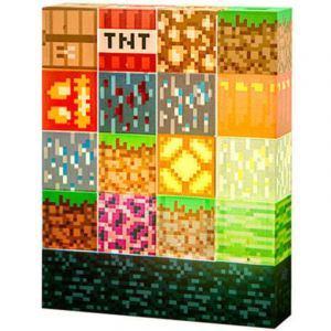 Lampe de bureau veilleuse en forme de bloc de construction, d&eacute;coration d'ambiance pour bureau