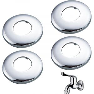 Rosace Mitigeur Douche Acier Inoxydable (3/4) ø 27 mm x ø 69 mm x hauteur 8mm 4pcs, Rosace Robinet Intérieur, Garniture Pour Robinet De Douche Et