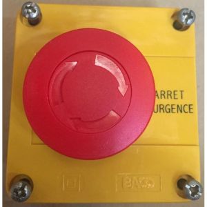 Baco - BX10310 Interrupteur arr&ecirc;t d'urgence - par rotation - 1N/F 6A 230Vca