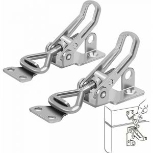 Lucky-88 - Loquet Bascule Fer en métal, 2 Pièces Loquet à Bascule Métal, Fermeture Levier, Pas de Rouille, Fixation Solide, Pince Loquet Loquet