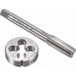 Coffret tarauds et fili&egrave;res Ensemble de tarauds et matrices m&eacute;triques M10 x 1 mm, taraud &agrave; vis &agrave; filetage machine HSS avec matrice de filetage ronde