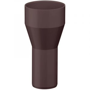 Inefa - Réduction tuyau de descente, pvc Accessoires tuyau de descente, raccord, montage simple par emboîtement, Made in Germany - 100/75mm Marron