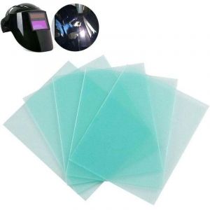 Masque et lunette de soudure NC Lot de 10 verres de rechange pour casque de soudage &agrave; lumi&egrave;re variable pour soudure industrielle - 110 X 90mm-RAPANDA