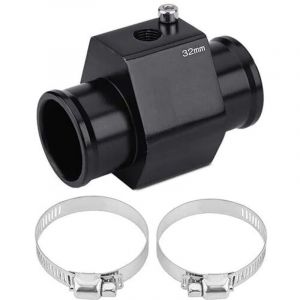 Capteur de Température de l'Eau,Adaptateur de Jauge de Tuyau de Température de l'Eau de Voiture Sonde de Température Joint de Radiateur(32mm)(noir)