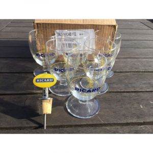 Ricard - Lot de 6 verres Ballon Demi-Soleil - Mod&egrave;le 2019 avec bec verseur