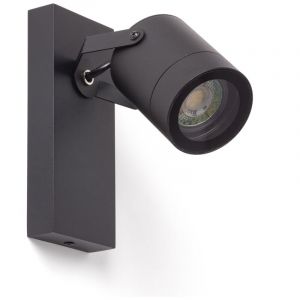 Applique Murale Ext&eacute;rieure Orientable Aluminium 1 Spot Midway Noir