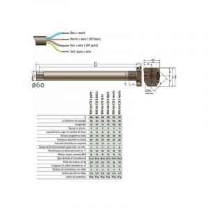 Motorisation rdo 60 csi s 120/12 pour porte de garage enroulable Somfy