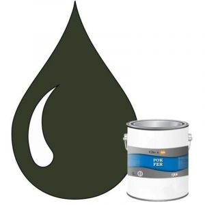 Peinture - POK - Fer Antirouille - 1L - RAL 6007 Vert bouteille - Brillant