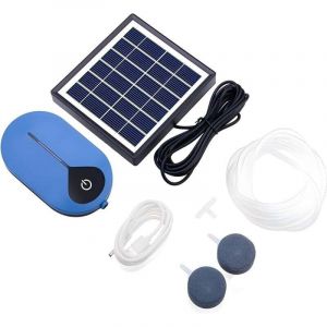 Pompe &agrave; air solaire pour aquarium 1,5 W Oxyg&eacute;nateur 3 modes d'oxyg&eacute;nation pour bassin de poissons Aquarium Jardinage Circulation de l'eau MY09