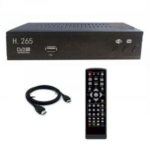 Récepteur TV Numérique DVB-T2 HD 1080P Tuner HEVC H.265 USB Décodeur Terrestre Compatible UE