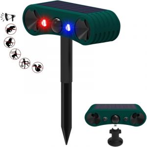 Alarme Solaire avec d&eacute;tecteur de Mouvement int&eacute;rieur et ext&eacute;rieur, 129 db Sir&egrave;ne puissante 4 Modes Alarme de s&eacute;curit&eacute; Lumi&egrave;re Rouge et Bleue - Sjlerst