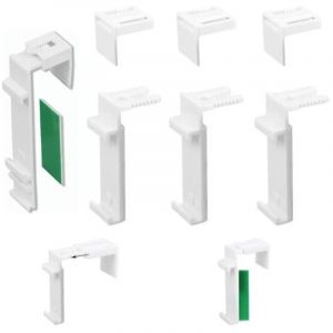 4 Pi&egrave;ces Support de Serrage Store Crochet Store Enrouleur Duo, Mini Attache Store Enrouleur sans Per&ccedil;age Support &agrave; Pince Long pour