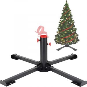 Support Sapin de Noel en M&eacute;tal , Petit Pied de Sapin de No&euml;l Pied Pliable pour Parasol pour Hauteur de Sapin 60-200cm Artificiel, Noir.