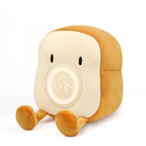 Yzmrbdqc - Veilleuse en peluche, amusant pain grillé en peluche mignon rempli réveil chambre, cadeau de fille de lumière de chevet