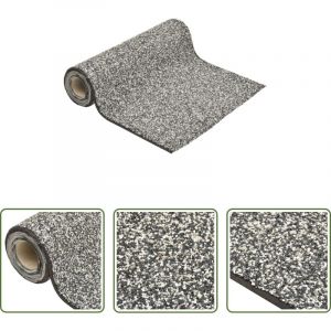 vidaXL Ruisseau de jardin - Rev&ecirc;tement de pierre Gris 250x60 cm