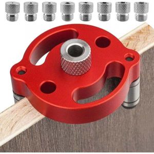 Guide de Percage Cheville, Gabarit De Percage Set 3/4/5/6/7/8/9/10 mm, Trous de Perforation Localisateur de Bois, Menuiserie Outillage, pour Travail