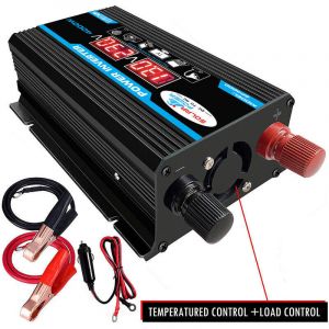 Convertisseur 12V 220V Pur Sinus 4000W Onduleur &agrave; Onde Sinuso&iuml;dale Pure Transformateur avec T&eacute;l&eacute;commande & Double AC Prises de Courant pour RV