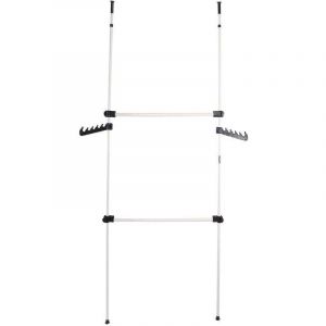 Systeme Penderie Telescopique Garde-robe T&eacute;l&eacute;scopique Barre de Penderie Portant de V&ecirc;tement Syst&egrave;me &agrave; v&ecirc;tements t&eacute;lescopique Hauteur r&eacute;glable