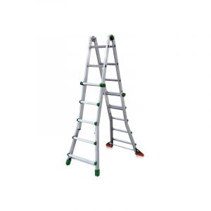 Echelle télescopique aluminium FACAL 4x5 haut. travail max. 6,05 m ALU PRO - BK4A