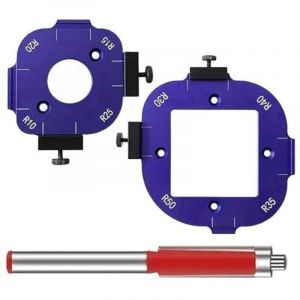 [JAMAIS UTILIS&Eacute;] Gabarits de rayon pour d&eacute;fonceuse (2 unit&eacute;s) Gabarit de fraisage d'angle, 8 tailles (R10-R50) Gabarit de pr&eacute;cision en aluminium pour