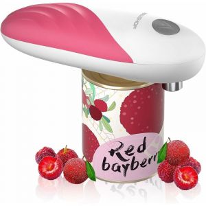 Ouvre-Boîte Electrique à Bord Lisse One Touch, Ouvre-Bocal Automatique Avec Fonction Démarrage & Arrêt Automatique à Simple Touche, Gadget de Cuisine