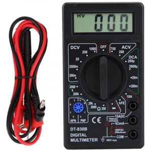 Multim&egrave;tre num&eacute;rique LCD Portable multifonctionnel DT-830B, amp&egrave;rem&egrave;tre Volt Ohm testeur voltm&egrave;tre ohmm&egrave;tre m&egrave;treDT-830B noir
