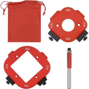 Lot de 2 Gabarits Gabarit Defonceuse a Bois, Gabarit de D&eacute;fonceuse Cercle, Outil Auxiliaire de Coupe &agrave; L'arc R10 R15 R20 R25 R30 R35 R40 R50 pour le