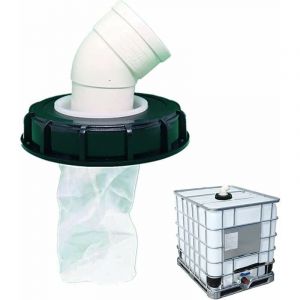 45°Filtre Cuve 1000L, avec Filtre en Nylon Lavable, pour Raccord Cuve 1000 litres, Filtre à Couvercle ibc Accessoires de Réservoir IBC,Filtre à Eau