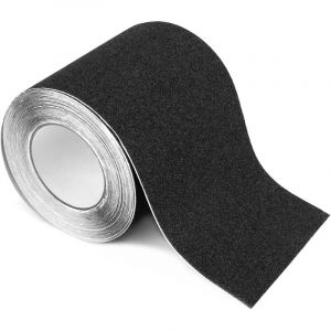 Bande Antid&eacute;rapante Adh&eacute;sive pour Escaliers, Friction, Abrasif pour les S&eacute;curit&eacute;, Escabeau, Int&eacute;rieur, Ext&eacute;rieur, Haute Traction, 15CM x 5M, Noir