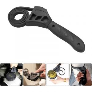 Clef &agrave; Sangle en Caoutchouc 500mm Cl&eacute; &agrave; Sangle Desserrage Filtre Antid&eacute;rapant Sangle Cle a Molette Anti-usure R&eacute;glable pour D&eacute;capsuleur Outils de