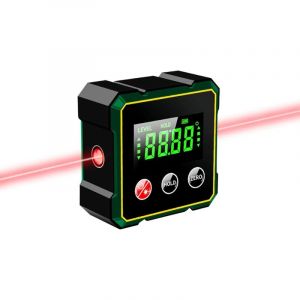 D&eacute;tecteur d'angle num&eacute;rique &ndash; Rapporteur d'angle num&eacute;rique magn&eacute;tique puissant laser 4 c&ocirc;t&eacute;s, jauge biseaut&eacute;e, r&egrave;gle d'angle de tendance, outil de