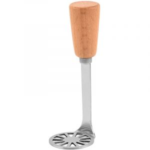 Presse-pur&eacute;e &agrave; Pommes de Terre en Acier Inoxydable 304 Manche en Bois Presse &agrave; Pommes de Terre Maison b&eacute;b&eacute; Presse-pur&eacute;e Compl&eacute;mentaire Outils de