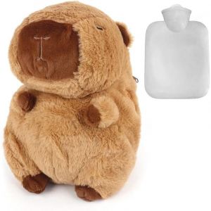 Bouillotte eau Chaude, Bouillotte Peluche, Bouillotte Capybara, Bouillote Chauffant Peluche pour Regler Douloureuses, Fournir Chaleur pour Enfants