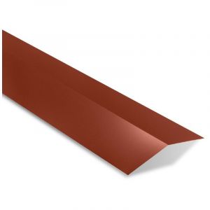 Faîtière double plate universelle Coloris: Rouge Tuile RAL 8012 - Dimension: 1000 mm Longueur