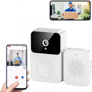 Sonnette Sans Fil Connect&eacute;e Avec Cam&eacute;ra De Surveillance, Wifi Smart Camera, Enregistrement Vid&eacute;o, Sonnette Porte (Type-C), Plusieurs Sonnerie