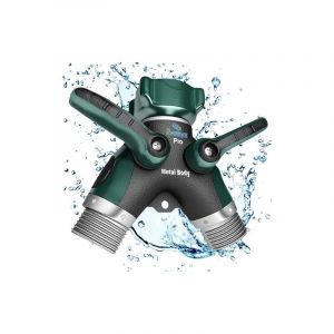 Csparkv - 3.9x3.9x3.9cm 2WAYZ- Répartiteur de tuyau, deux voies pour usage intensif, robinet de jardin, répartiteur de robinet, répartiteur en y de