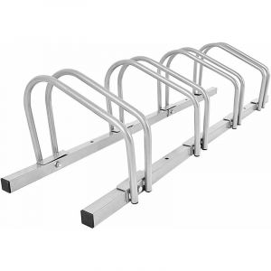 Râtelier 4 Vélos Porte-vélos Support de Plancher de Vélo Parking Résistant aux Intempéries Antirouille Cadre en Acier - Costway