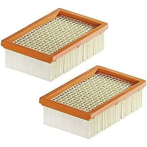 Lot de 2 filtres pliss&eacute;s plats Pour aspirateur multifonction K&auml;rcher + aspirateur eau / poussi&egrave;re MV4 + MV5 + MV6 + WD4 + WD5 + WD6