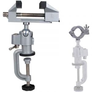 &Eacute;tau de table 2 en 1 en alliage d'aluminium pivotant &agrave; 360 degr&eacute;s pour perceuse &eacute;lectrique et meuleuse