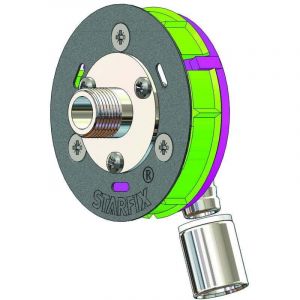 Anquier - Sortie de cloison starfix wc mono per &agrave; sertir &Oslash;16 - M3/8' (12/17) coud&eacute;e