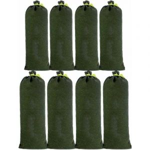 8pcs Sac a Sable en Toile Boudin Anti Inondation Contre Sable Inondation Les Modèles Améliorés ne se Fanent pas pour Drainage pour Garage Magasin