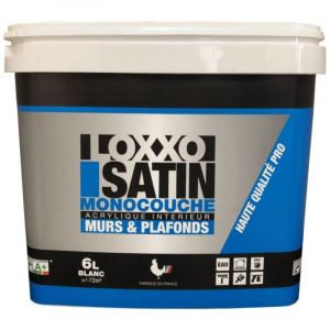 Loxxo - Peinture Acrylique Murs & Plafonds - Monocouche - Blanc Satin Conditionnement: 6L - Couleur: blanc