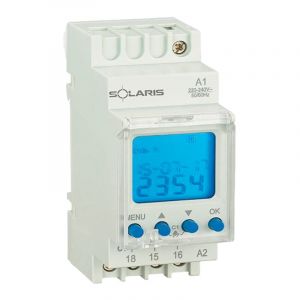 Ferrari Srl - EASY1 Horloge digitale - 2 modules din - Programme journalier et hebdomadaire