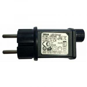 Transformateur Guirlande LED 24V 9W IP44 - Noir -