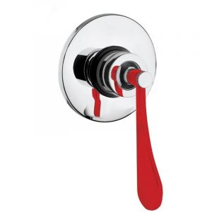 Mitigeur de douche &agrave; encastrer avec 1 sortie avec poign&eacute;e rouge Mamoli Paola&TheBathroom 394600000C21 Rouge