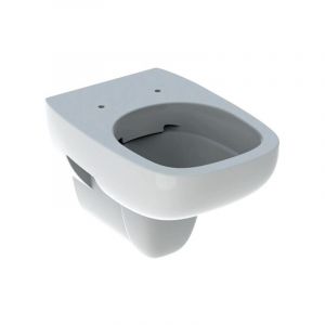 Geberit - Cuvette suspendu à la chasse Rimfree blanc brillant Fantasia - Senza coprivaso